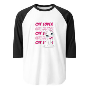 Female Cat Owner 3/4 sleeve raglan shirt